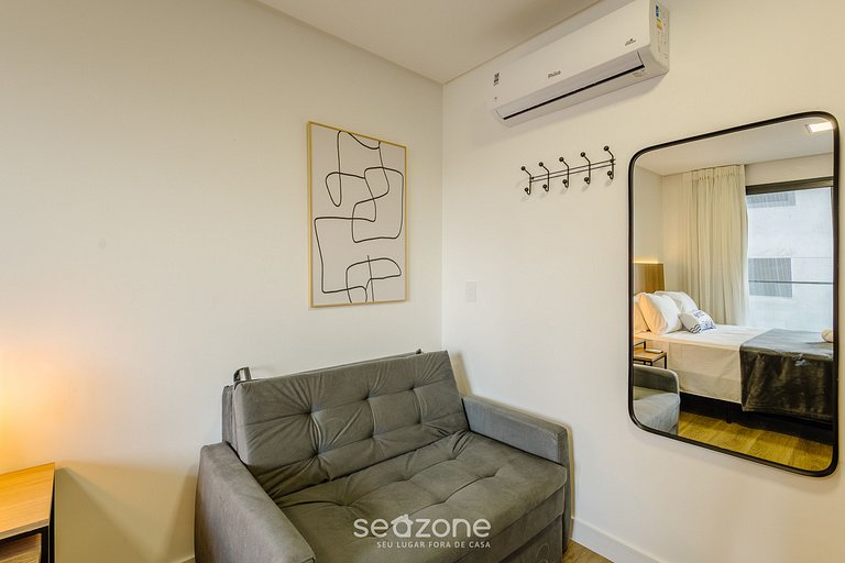 Apto c/ balcón a 50m de la Playa, Armação PSOA0807