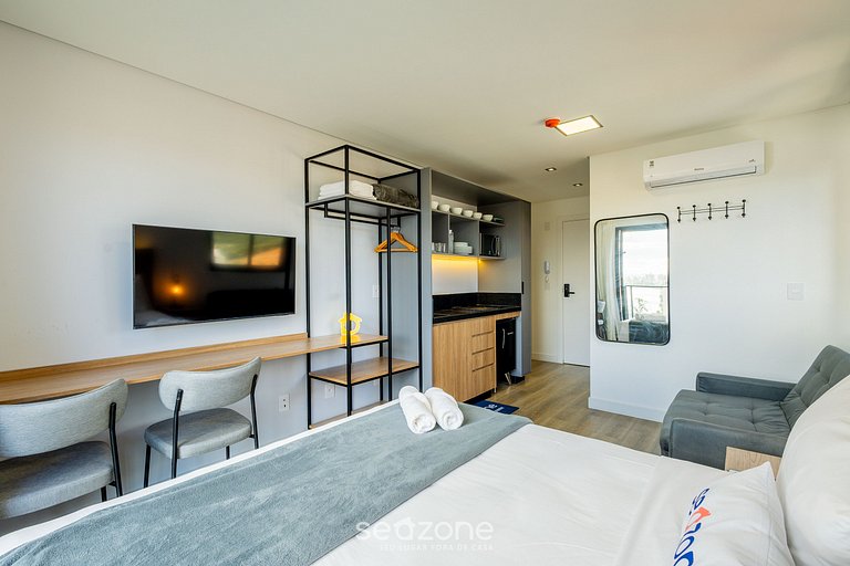 Studio a 50m da Praia em cond. c/ Piscina PSOB1103