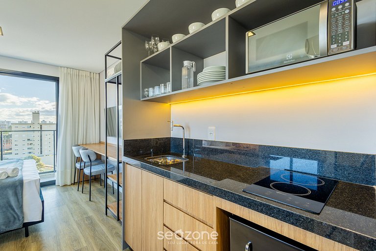 Studio a 50 metros da praia em condomínio PSOB1103