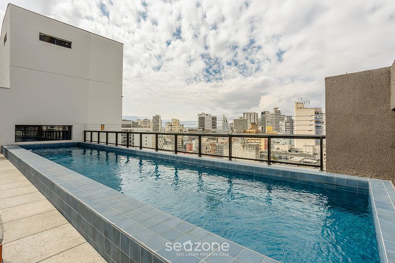 Studio c/ varanda a 450m do metrô – ENP0607