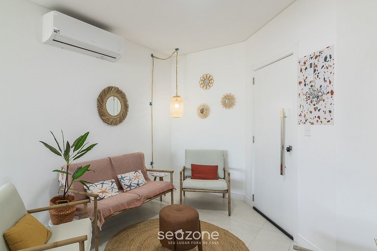 Apto c/ Churrasqueira a 550m da Praia UPS1002