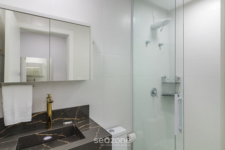 Apto c/ Churrasqueira a 550m da Praia UPS1002