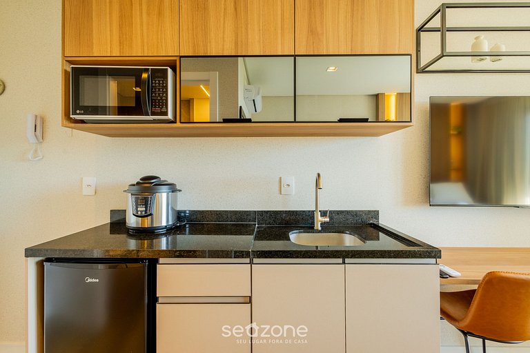 Studio c/ vista para o Mar e varanda - PSO0503