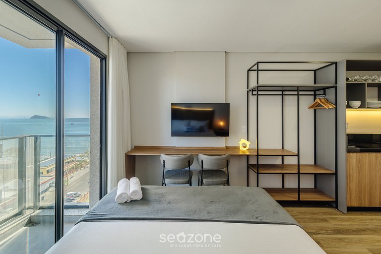 Studio a pasos del mar con balcón y vista PSO0905