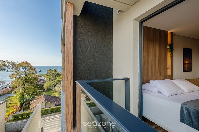 Apto moderno c/ vista lateral Mar, Penha PSOA0607