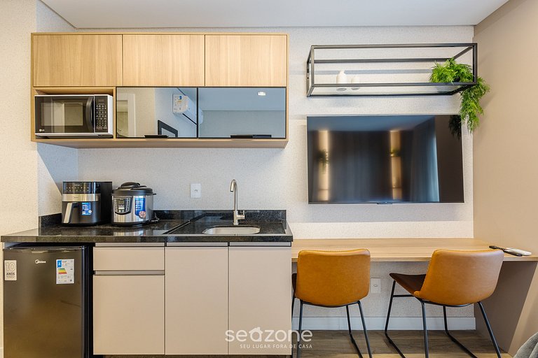 Apto moderno c/ vista lateral Mar, Penha PSOA0607