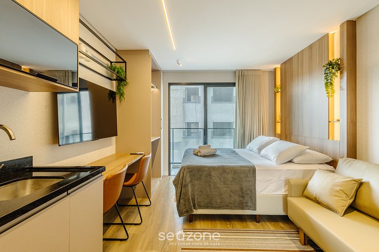 Apto c/ vista lateral al mar, Penha PSOA0607