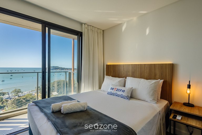 Estudio con balcón y vista frente al mar - PSO1003