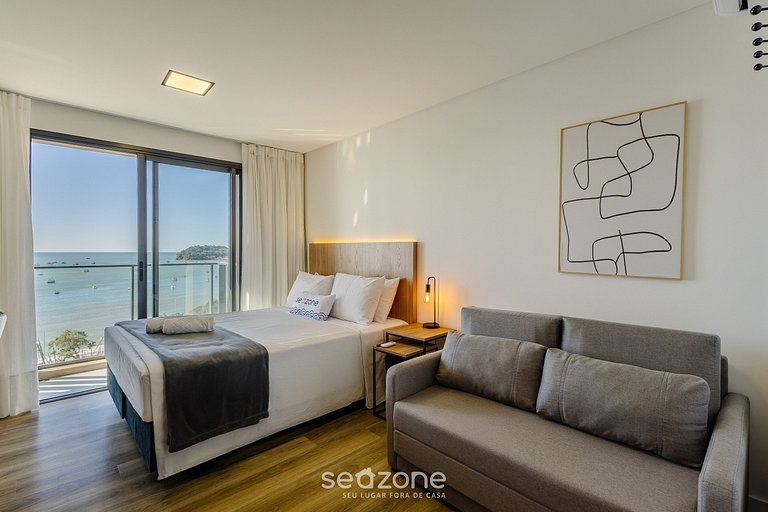 Estudio con balcón y vista frente al mar - PSO1003