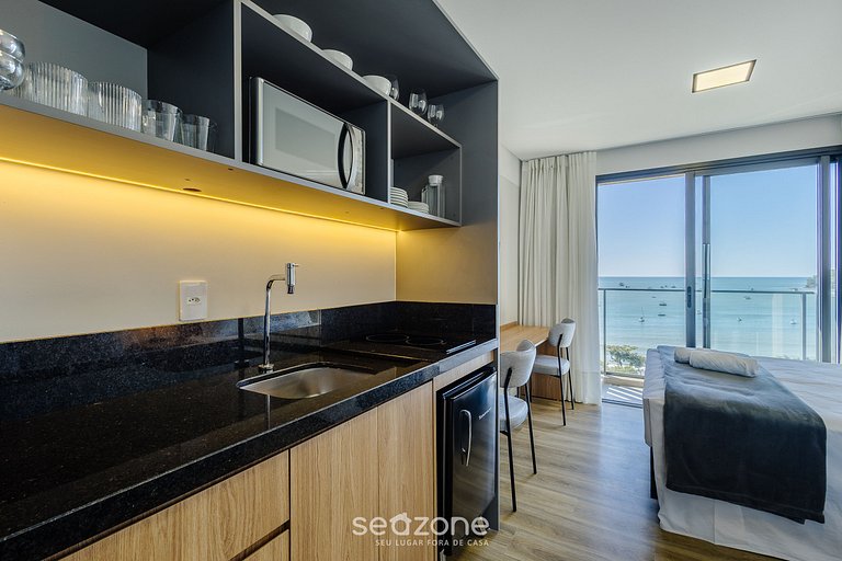 Estudio con balcón y vista frente al mar - PSO1003