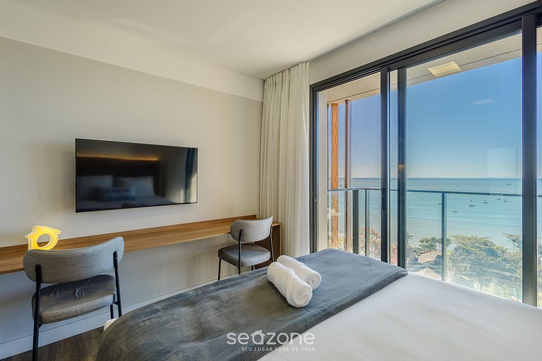 Estudio con balcón y vista frente al mar - PSO1003