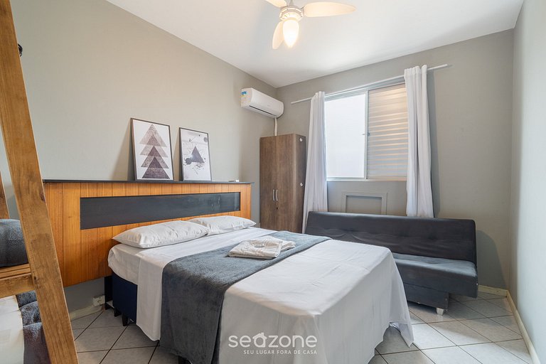 Apto c/ Churrasqueira a 230m da Praia ZIO0201