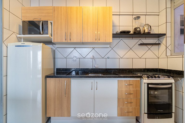 Apto c/ Churrasqueira a 230m da Praia ZIO0201