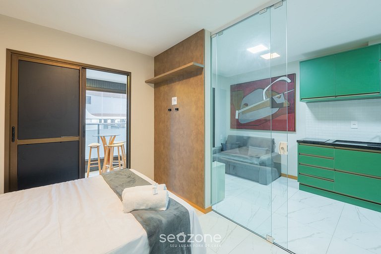 Apto 1 dormitorio c/ aire 120m de la playa ESB0310