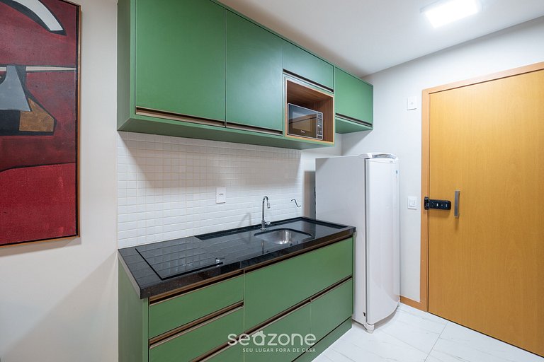 Apto 1 Quarto c/ Ar a 120m da Praia ESB0310