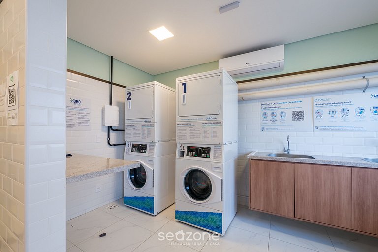 Apto 1 Quarto c/ Ar a 120m da Praia ESB0310