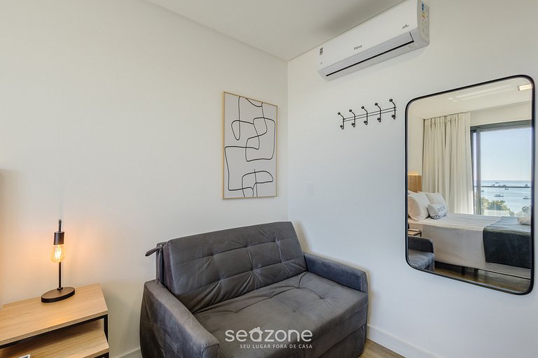 Studio c/ vista mar e varanda em Penha - PSO0603