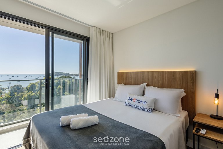 Studio c/ vista mar e varanda em Penha - PSO0603