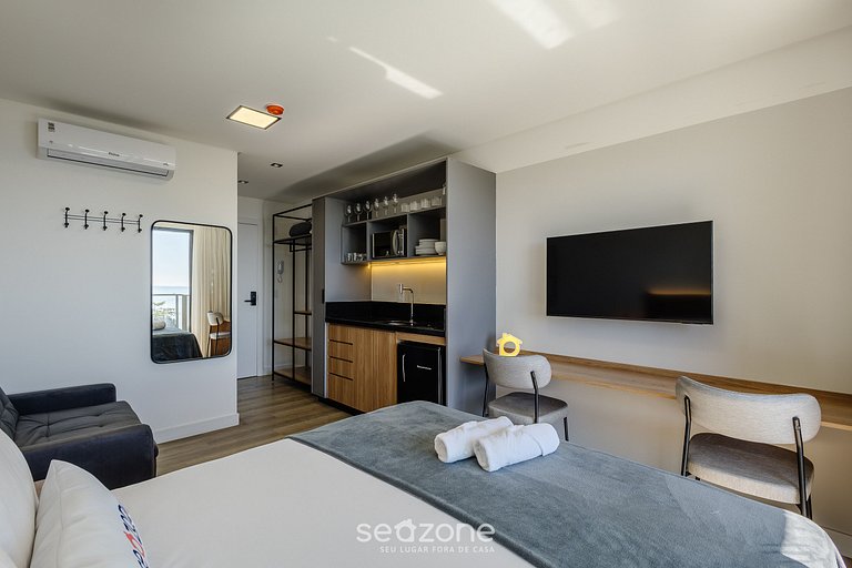 Estudio c/ vista al mar y balcón en Penha PSO0603