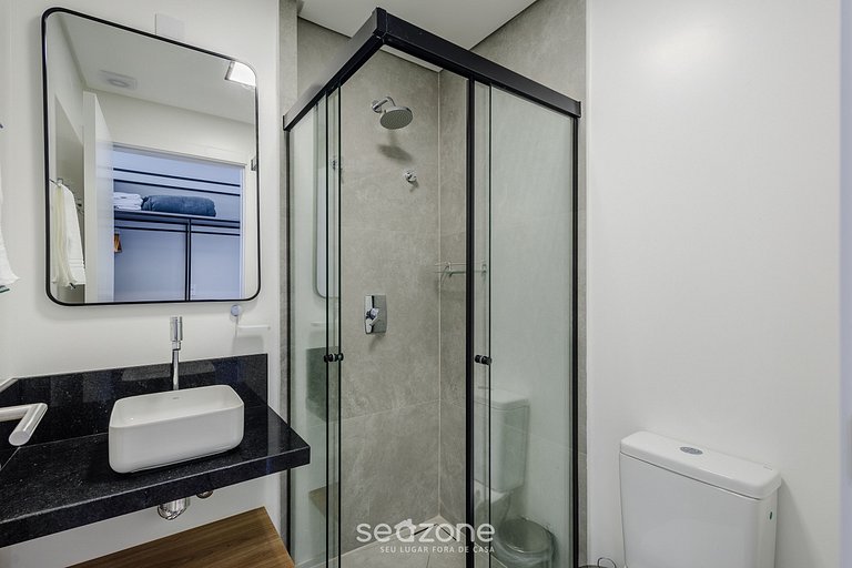 Studio c/ vista mar e varanda em Penha - PSO0603