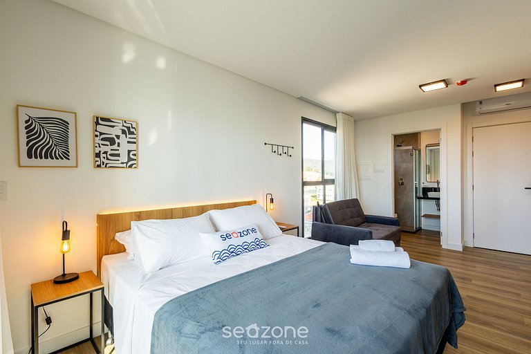 Estúdio Vista Frente Mar 50m da Praia PSO0501