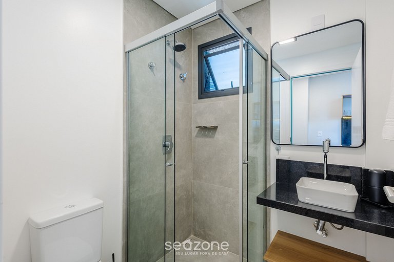 Studio c/ vista e varanda a passos do mar PSO0809