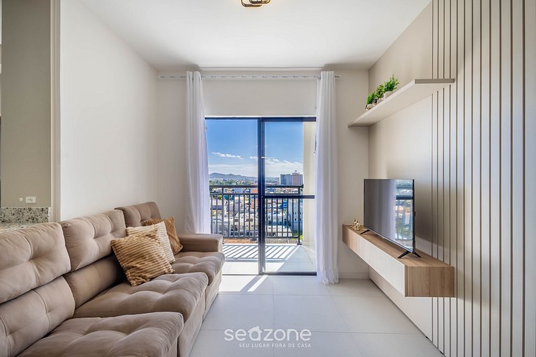 Apto 2Q c/ piscina e churrasq. 500m do Mar MCB1001