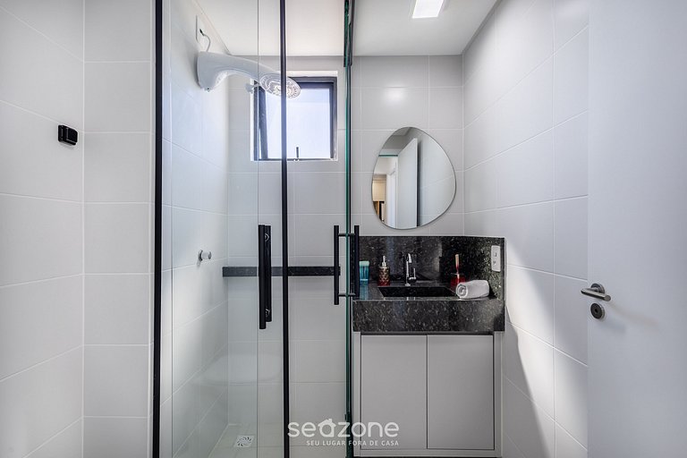 Apto 2Q c/ piscina e churrasq. 500m do Mar MCB1001