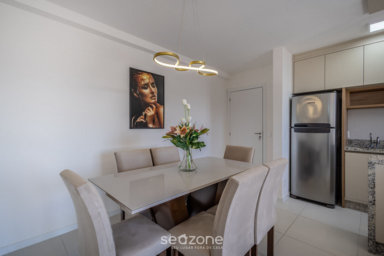 Apto 2Q c/ piscina e churrasq. 500m do Mar MCB1001