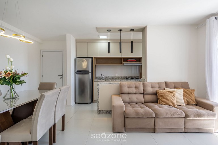 Apto 2Q c/ piscina e churrasq. 500m do Mar MCB1001