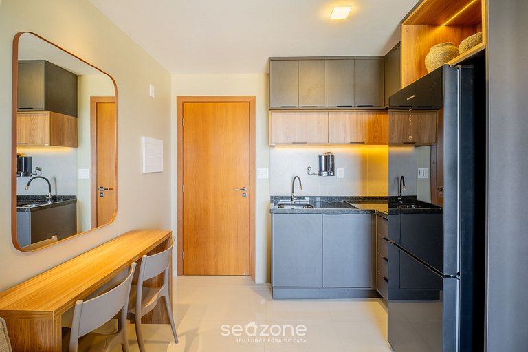 Studio c/ vista al mar en cond. c/ piscina RGF0711