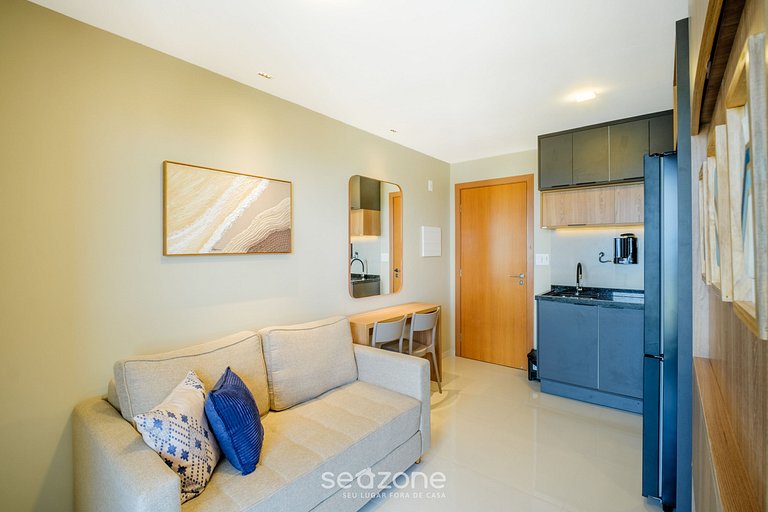 Studio c/ vista al mar en cond. c/ piscina RGF0711