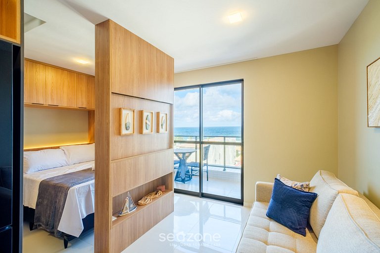 Studio vista mar em cond. c/ piscina - RGF0711