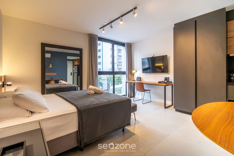 Estudio en Cond. con piscina en Floripa OGD0401