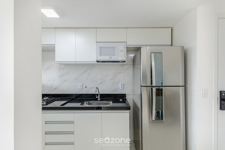 Apto 2Qts a 400m do Mar em cond c/ piscina PZO0905