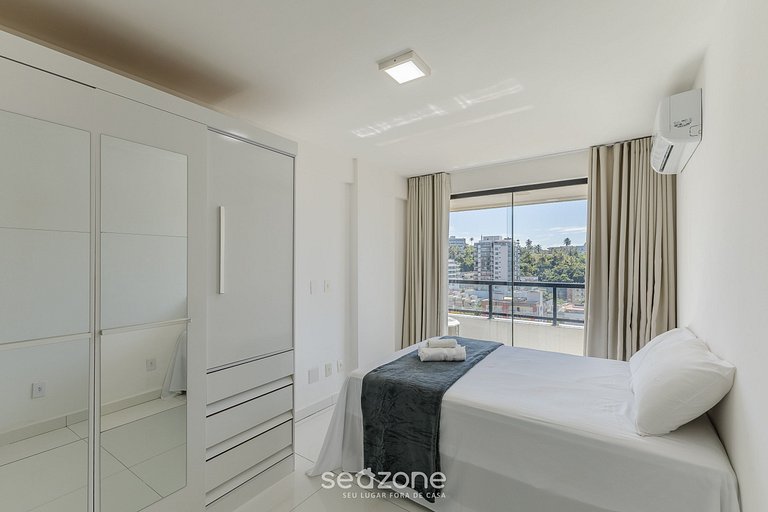 Apto 2Qts a 400m do Mar em cond c/ piscina PZO0905