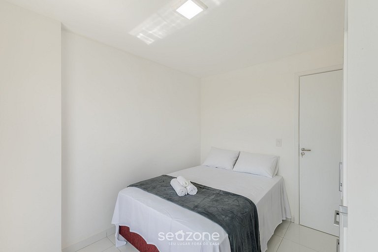 Apto 2Qts a 400m do Mar em cond c/ piscina PZO0905