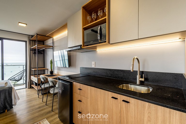 Studio con balcón y vista increíble al mar PSO1004