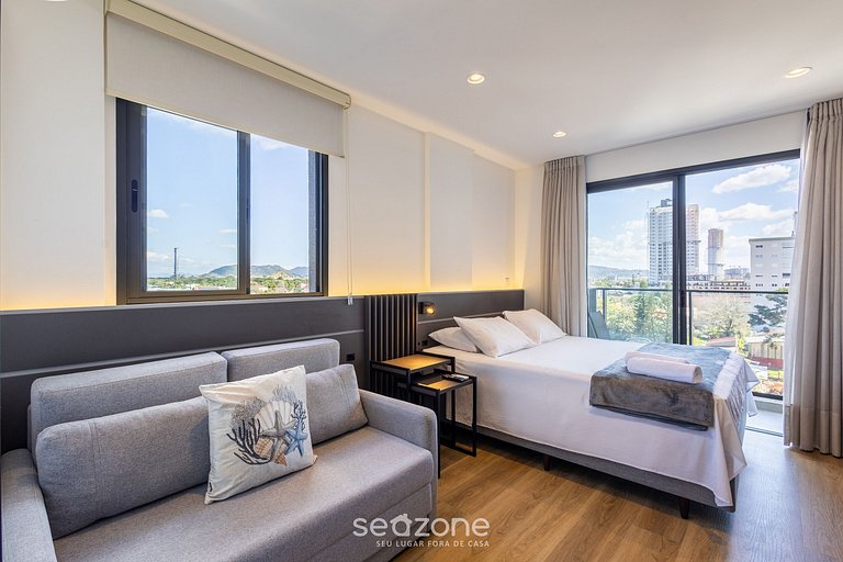 Studio em condomínio beira-mar c/ piscina PSO0709