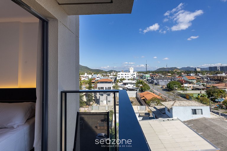 Studio em condomínio beira-mar c/ piscina PSO0709