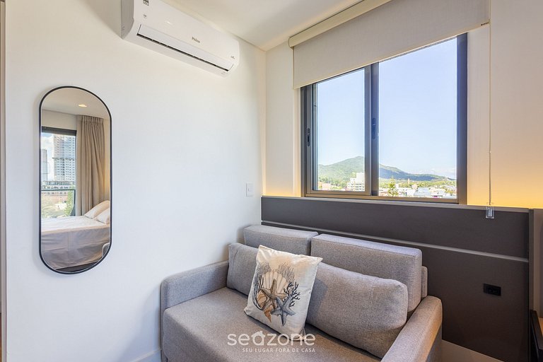 Studio em condomínio beira-mar c/ piscina PSO0709