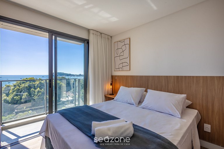 Apto. vista al mar en edif. c/ piscina PSO0601