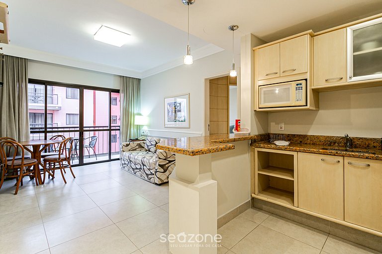 Suíte luxuosa em resort pé na areia