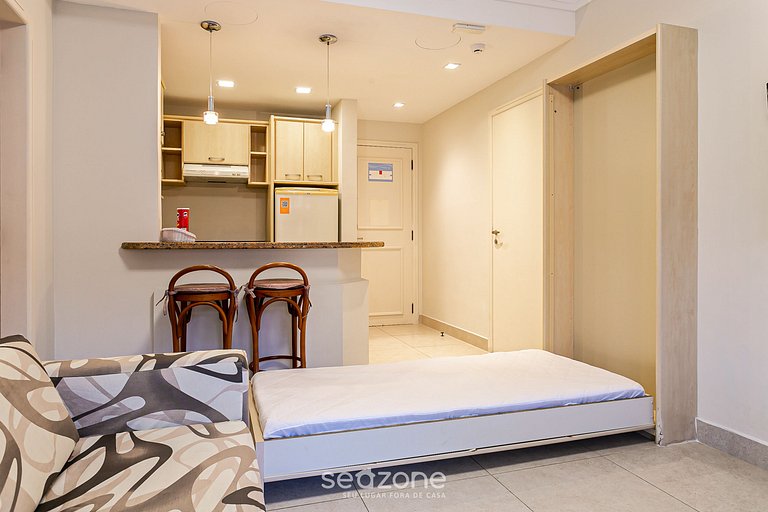 Suíte luxuosa em resort pé na areia