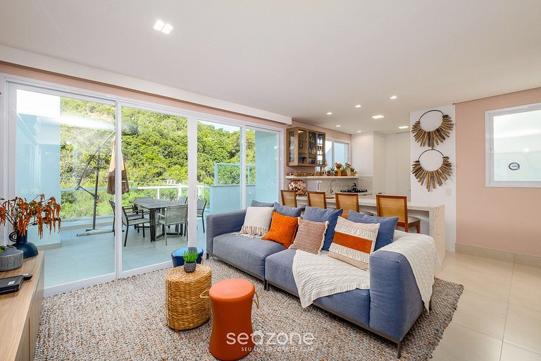 Apto con jacuzzi y barbacoa en Jurerê RVO401