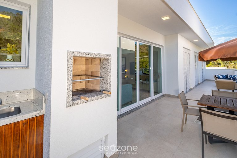 Apto con jacuzzi y barbacoa en Jurerê RVO401