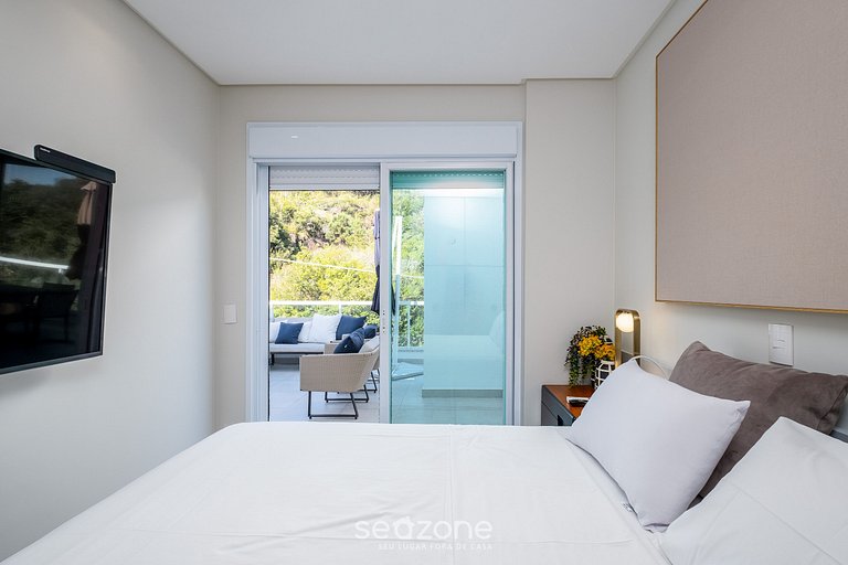 Apto com jacuzzi e churrasqueira em Jurerê RVO401