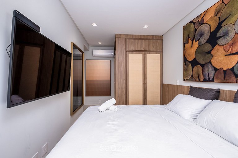 Apto con jacuzzi y barbacoa en Jurerê RVO401