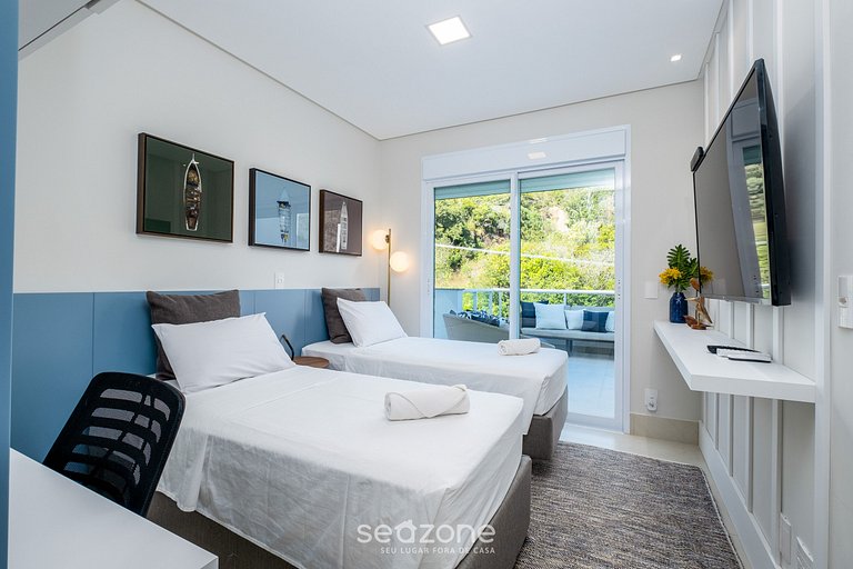 Apto con jacuzzi y barbacoa en Jurerê RVO401