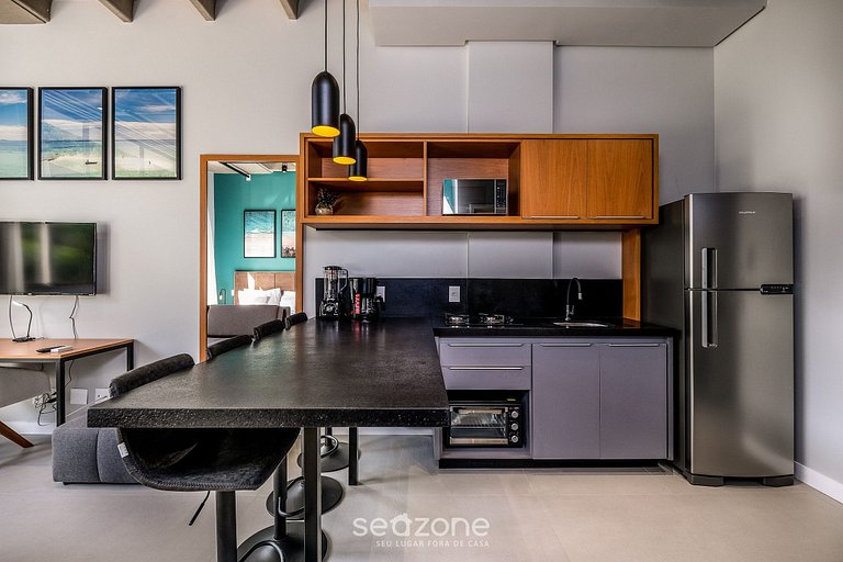 Loft acolhedor 750m da praia de Canas TPS311